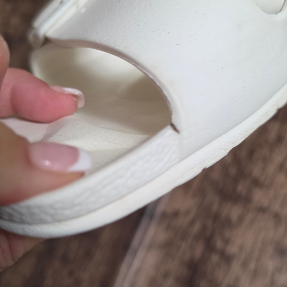 BIRKENSTOCK Arizona EVA Sandals Womens 38 White Waterproof Two Strap Slides - Picture 6 of 7